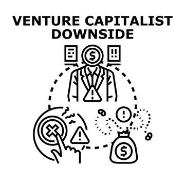 Venture capitalist facing investment downside risk and failure 스톡 일러스트