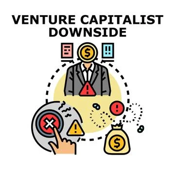 Venture capitalist facing investment downside risk and failure 스톡 일러스트