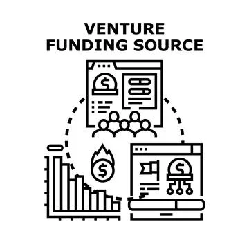 Venture funding source for startup project investment Illustrazione stock