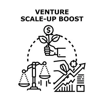 Venture scale up boost concept vector illustration Stock Illustration