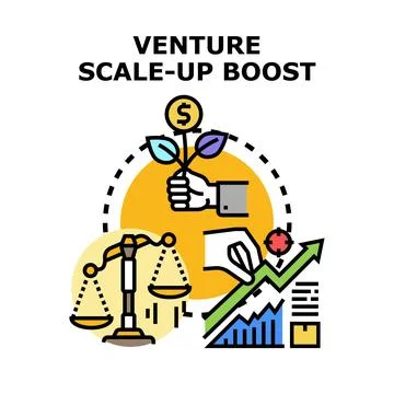 Venture scale up boost concept vector illustration Stock Illustration
