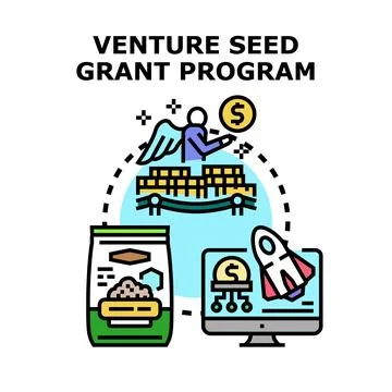 Venture seed grant program for startup funding Illustrazione stock