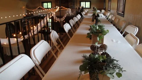 Venue table set Video stock 100856037