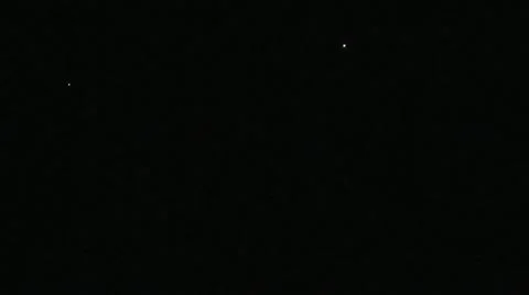 Venus and Jupiter - Closest conjunction:  Time lapse Stock Footage 10830802