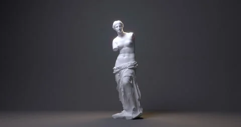Venus de Milo in a 3D animation Stock Footage 251123015