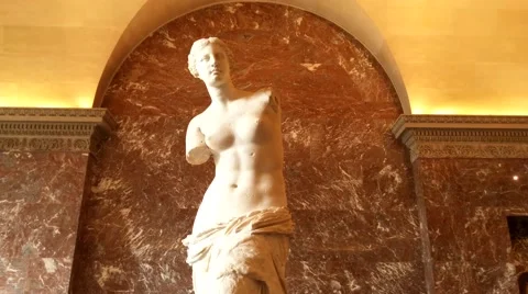 Venus de Milo Statue Frontal View Stock Footage 59725909