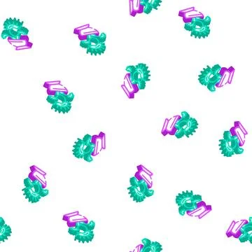 Venus flytrap isometric icon seamless pattern Stock Illustration