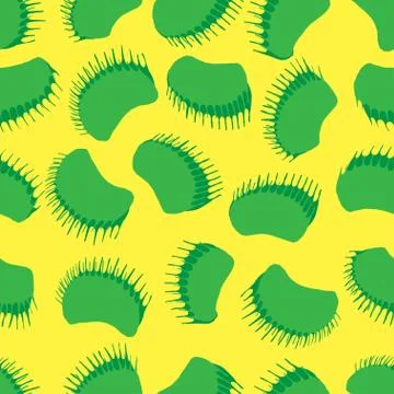 Venus flytrap seamless pattern Stock Illustration