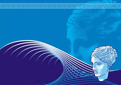 Venus head background Stock Illustration