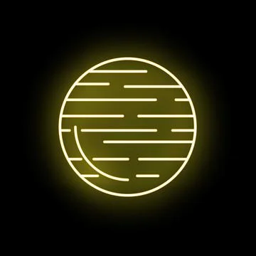 Venus neon glow icon representing astronomy science Stock Illustration