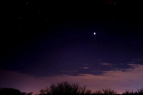 Venus in Night Sky Stock Photos