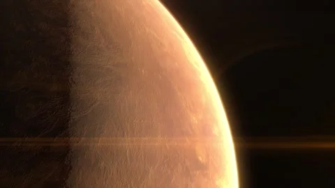 Venus from the orbit view space planet animation in deep space. 4k 3d animation Stock Footage 306667160
