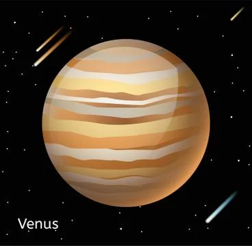 Venus planet 3d vector illustration Stock Illustration
