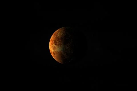 Venus planet in the outer space. 3d render Illustration
