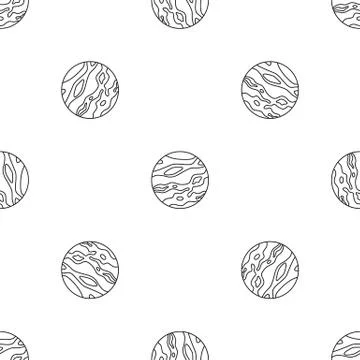 Venus planet pattern seamless vector Stock Illustration