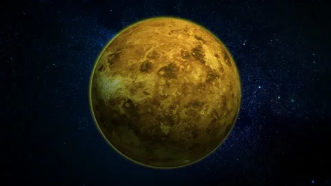 Venus planet rotating in space. Stock Footage 298614577