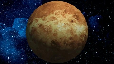 Venus planet rotating in space. Stock Footage 298614616