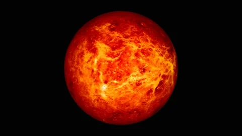 Venus Planet Rotation Or Spinning Stock Footage 138983653