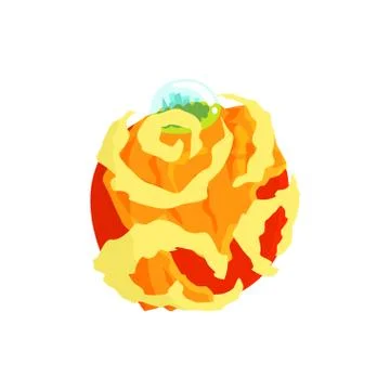 Venus planet of the Solar System cartoon vector Illustration Stock Illustration