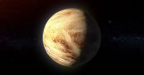 Venus Planet in space with clouds Stock Video Pond5