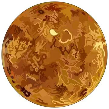 Venus planet vector drawing on isolated background Stock-Illustration