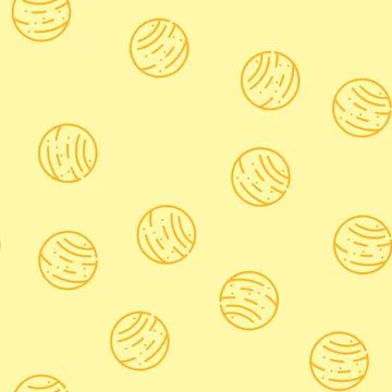 Venus planet vector seamless pattern Stock Illustration