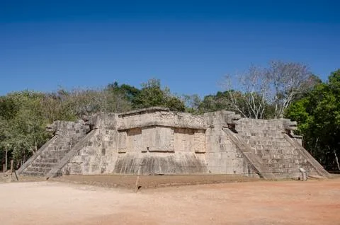 Venus platform at Chichen Itza, wonder of the World Stock Photos