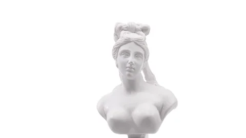 Venus Roman Marble Statue Rotating on White Background 스톡 동영상 116699693