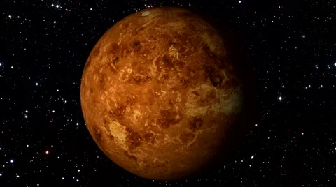 Venus Rotating on Moving Star Background. Loopable Vidéo 67561457