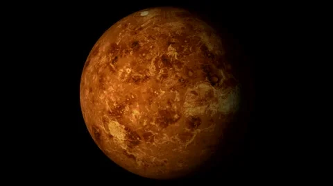 Venus Rotating on Solid Black Background. Loopable 스톡 동영상 67561341