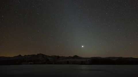 Venus setting over Lake - 4K Timelapse Video stock 144990311