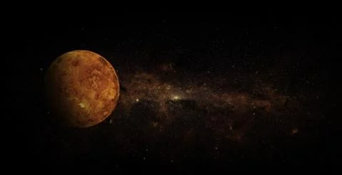 Venus on space background. Elements of this image furnished by NASA. Stock Photos