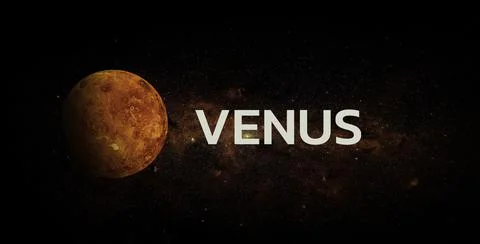 Venus on space background. Elements of this image furnished by NASA. Stock Photos