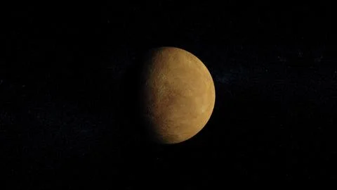 Venus in space orbiting 4k textured Stock Illustration