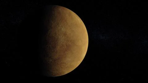 Venus in space orbiting 4k textured Stock Illustration
