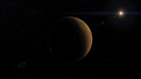 Venus in space orbiting 4k textured Stock Illustration