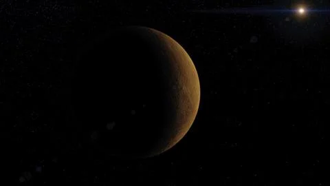 Venus in space orbiting 4k textured Stock Illustration