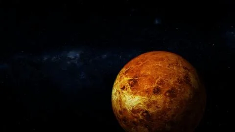 Venus in the Starry Cosmos Stock Illustration