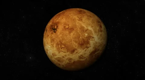 Venus With Stars Rotating (Center) Stock Footage 5663584