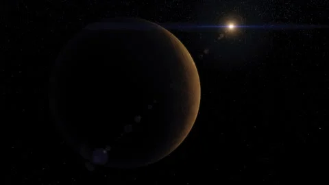 VENUS SUN FLARE SLOW ORBIT  Stock Footage 309873311