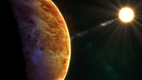 Venus with Sun Stock Footage 163598483