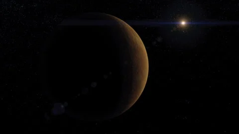 VENUS WITH SUN PLANET ROTATION Stock Footage 309873395