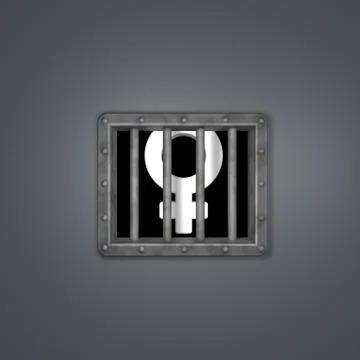 Venus symbol in prison - 3d rendering Stock Illustration