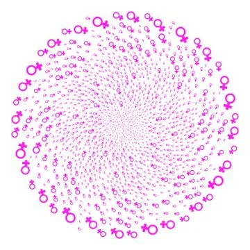 Venus Symbol Spiral Exploding Globula 스톡 일러스트