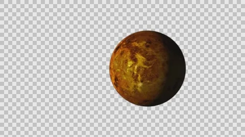 Venus without Atmosphere Alpha channel Stock Footage 56702973