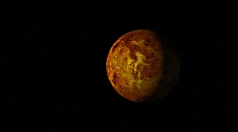 Venus without atmosphere with stars Stock Footage 56702761