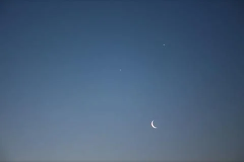 VenusJupiter&amp;Moon Stock Photos