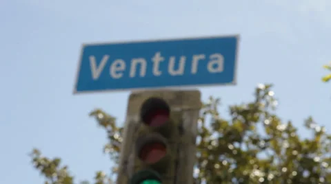 Venutra Blvd St Sign Video stock 37109207
