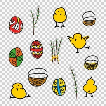 VerbaChickenEggBasket2 Stock Illustration
