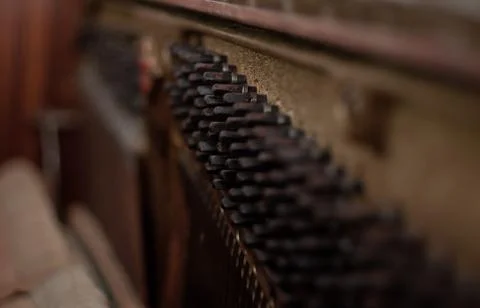 Verbali inside the piano Stock Photos